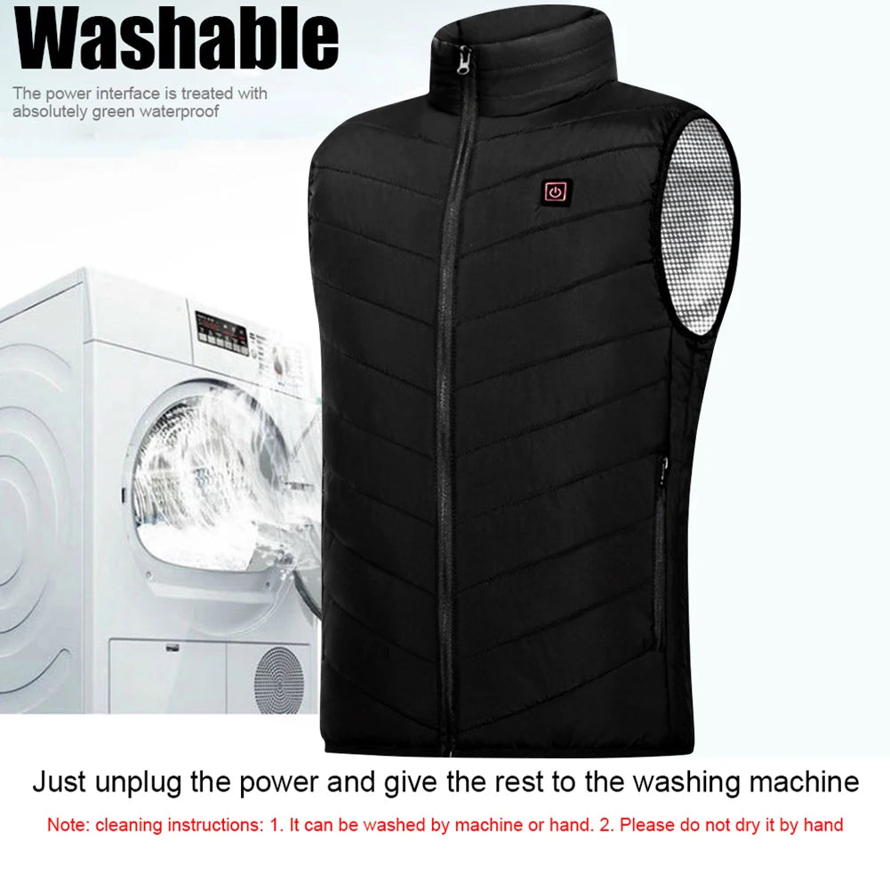9 Heated Vest Zones Electric Heated