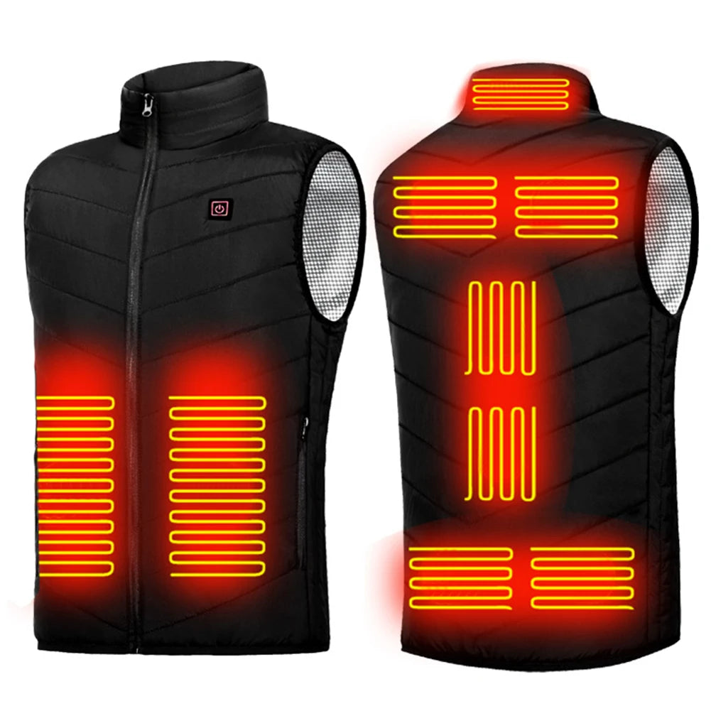 9 Heated Vest Zones Electric Heated
