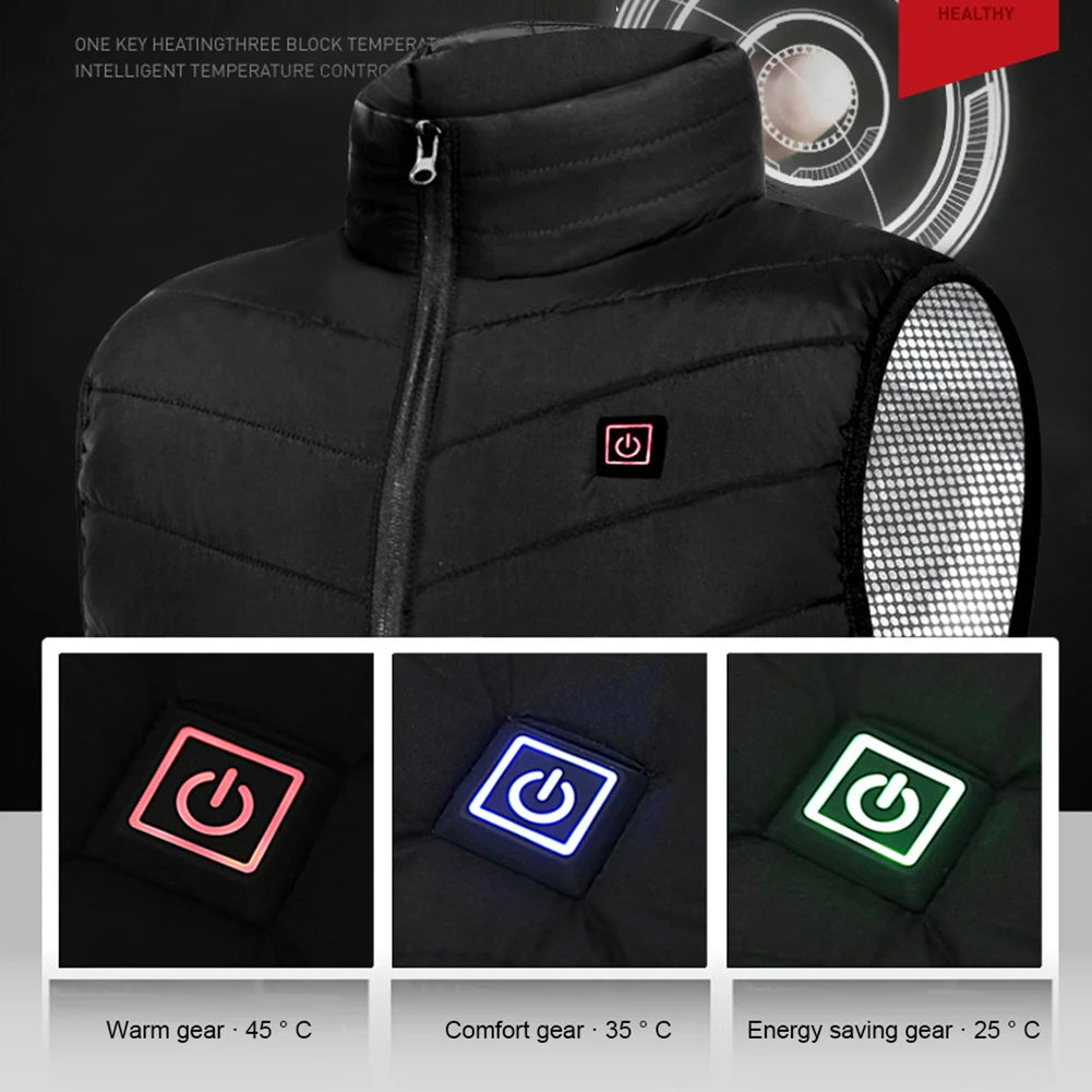 9 Heated Vest Zones Electric Heated