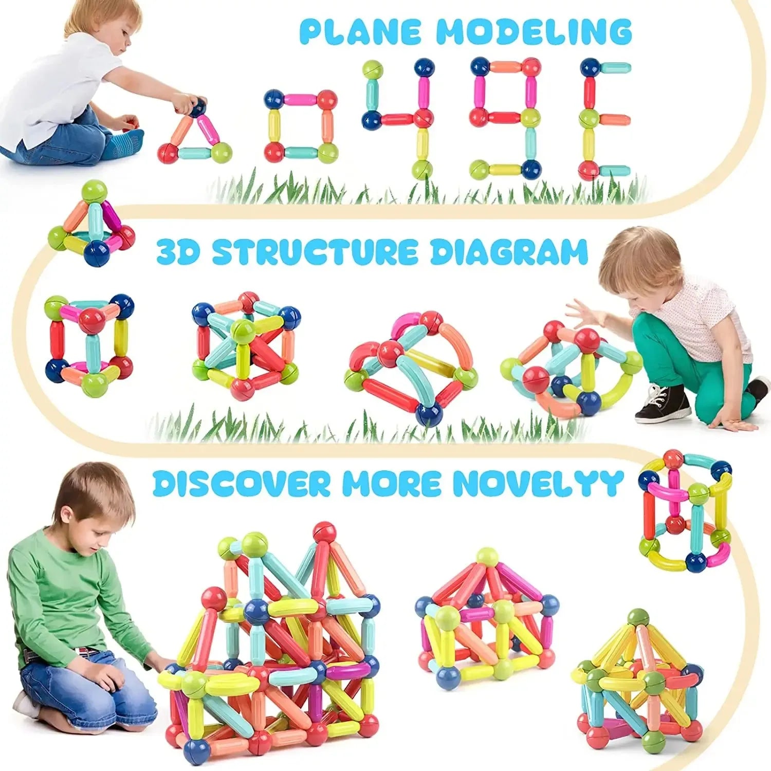 Magnet Stick Building Blocks